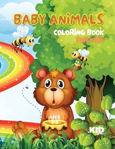 Baby Animals Coloring Book For Kids: Coloring Book For Girls And Boys Ages 4-8, Children Activity Book Featuring 48 Cute Illustrations F