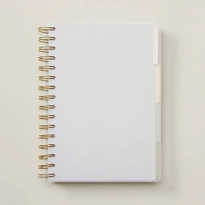 A5 4-tab Spiral Notebook, Lavender