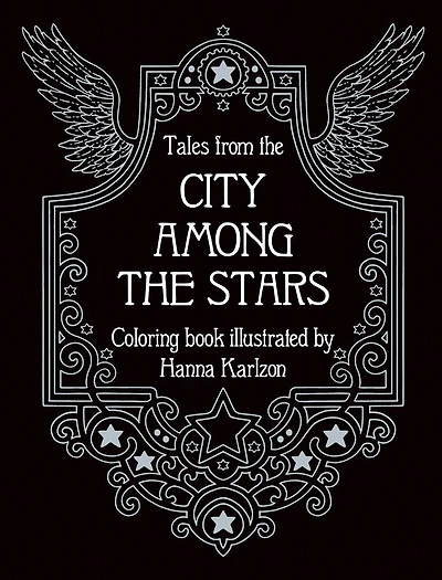 Tales from the City Among the Stars: Hardcover adult coloring book featuring thick, high-quality paper