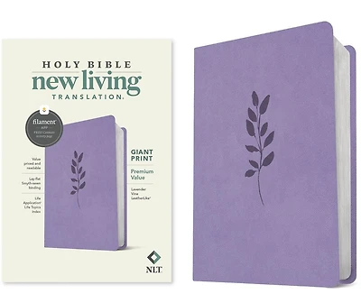 NLT Giant Print Premium Value Bible, Filament Enabled (LeatherLike, Black)