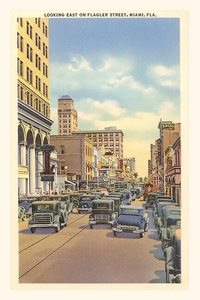 Vintage Journal Flagler Street, Miami, Florida