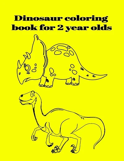 Dinosaur coloring book for 2 year olds