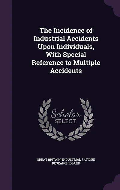 The Incidence of Industrial Accidents Upon Individuals: With Special Reference to Multiple (Classic Reprint)