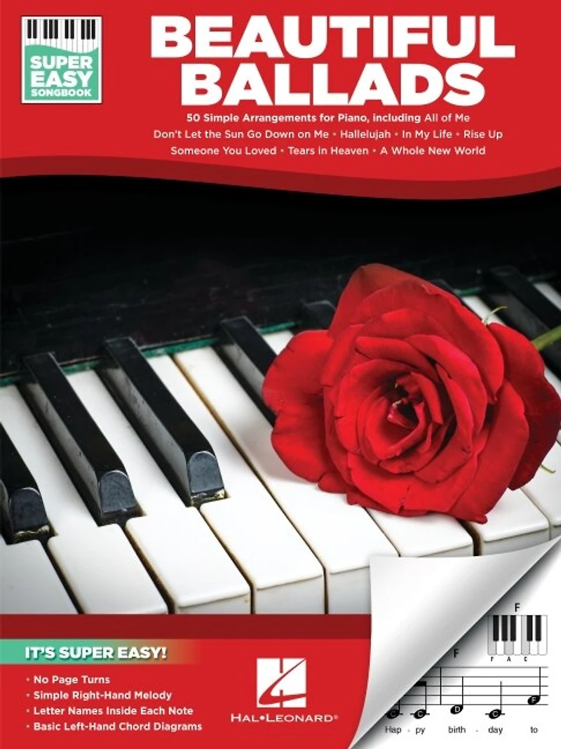 Beautiful Ballads - Super Easy Songbook: 50 Simple Arrangements for Piano