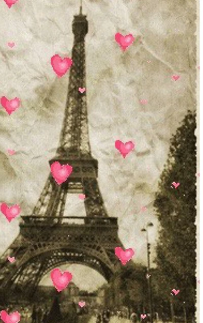 paris Eiffel Tower pink hearts Vintage creative blank page journal: journal