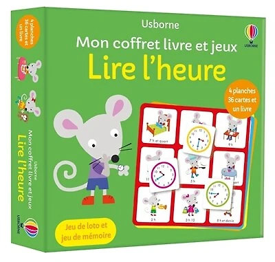 Lire l'heure: Mon coffret livre et jeux