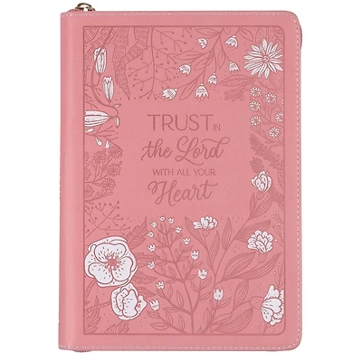 Journal Classic Zip Pink Trust in the Lord Prov. 3:5-6