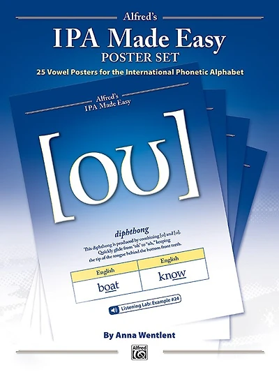 Alfred's Ipa Made Easy Poster Set: 25 Vowel Posters For The International Phonetic Alphabet, Poster