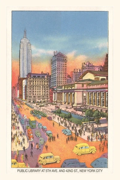 Vintage Journal Public Library, New York City