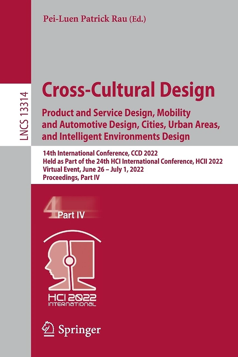 Cross-Cultural Design. Product and Service Design, Mobility Automotive Cities, Urban Areas, Intelligent Environments Design