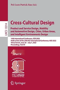 Cross-Cultural Design. Product and Service Design, Mobility Automotive Cities, Urban Areas, Intelligent Environments Design