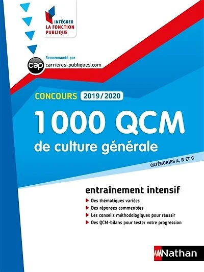 1 000 QCM de culture générale 2024/2025 - EPUB