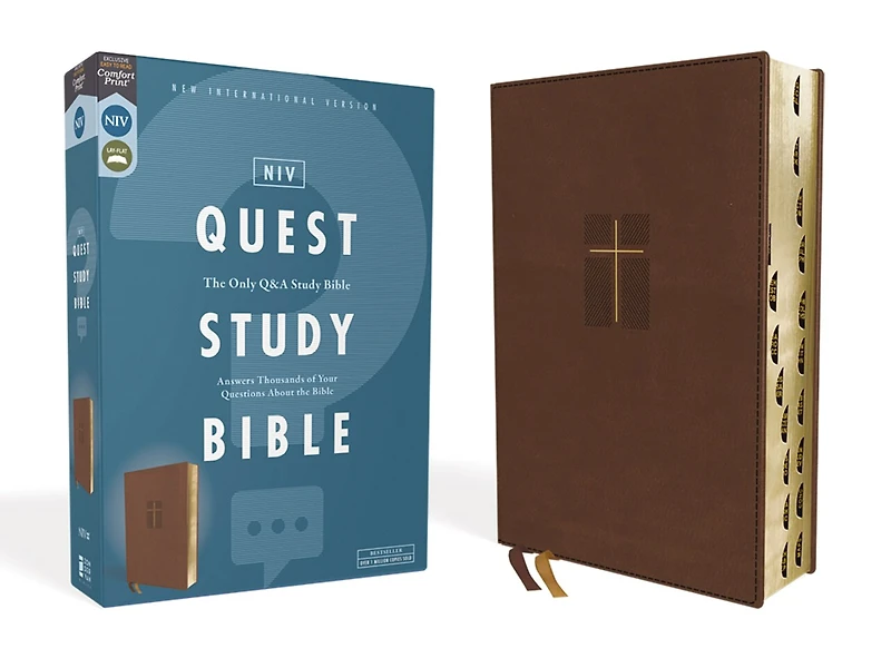 NIV, Quest Study Bible, Hardcover, Blue, Comfort Print: The Only Q and A Bible