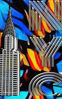 Iconic Chrysler Building New York City Sir Michael Huhn pop art Drawing Journal: Journal