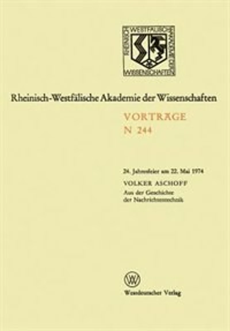 Aus der Geschichte der Nachrichtentechnik: 24. Jahresfeier am 22. Mai 1974