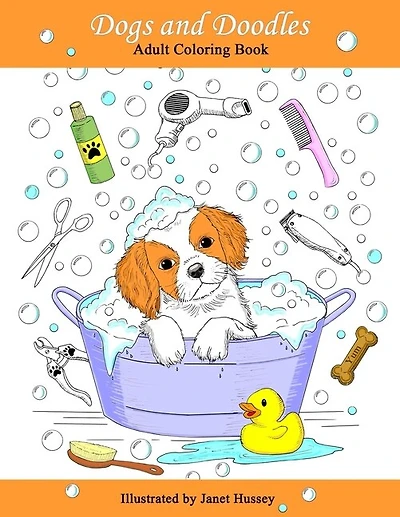 Dogs and Doodles: Adult Coloring Book with Adorable Dogs and Doodles