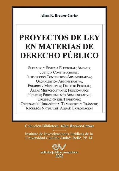 Proyectos de Ley En Materias de Derecho Público (1965-2011).