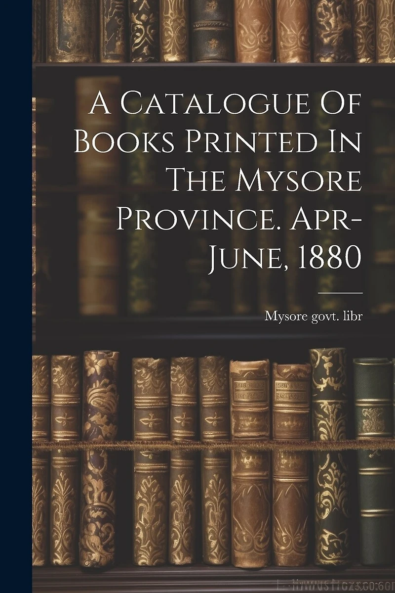 A Catalogue Of Books Printed In The Mysore Province. Apr-june, 1880