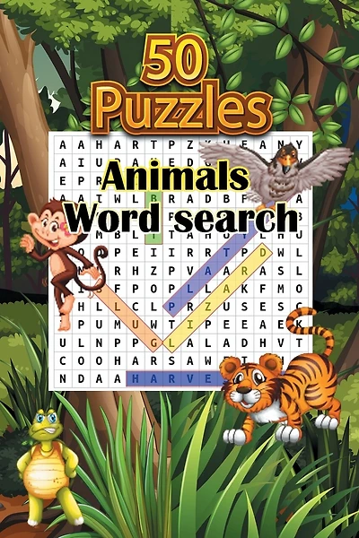 50 Puzzles Animals word search: 50 Puzzles, Word Find Puzzle Book For Kids And Adults,6 x 9