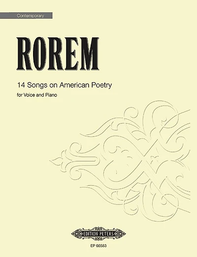 14 Songs on American Poetry for Voice and Piano: Sheet