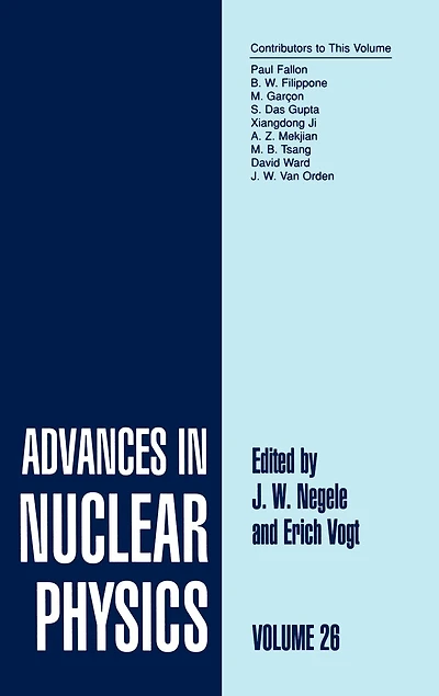 Advances Nuclear Physics: Volume 26