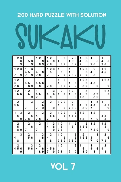 200 Hard Puzzle With Solution Sukaku Vol 7: Challenging Sudoku variation, puzzle booklet, 2 puzzles per page