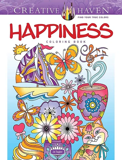 Creative Haven Happiness Coloring Book