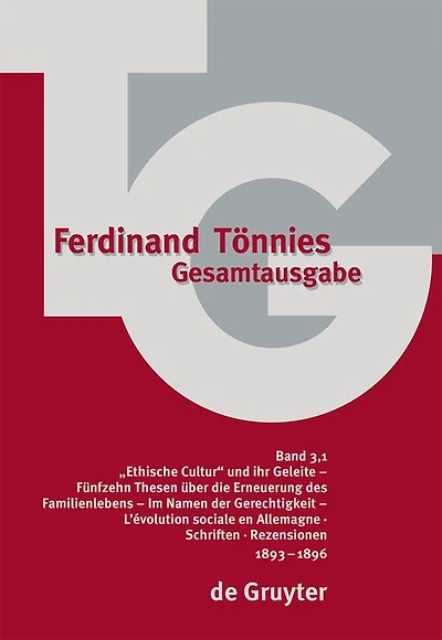 1893 – 1896: „Ethische Cultur“ und ihr Geleite – Fünfzehn Thesen über die Erneuerung des Familienlebens – Im Namen der Gerechtigkeit – L’évolution sociale en Allemagne · Schriften · Rezensionen