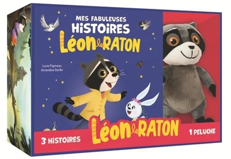 Mon coffret peluche - 3 histoires Léon le raton