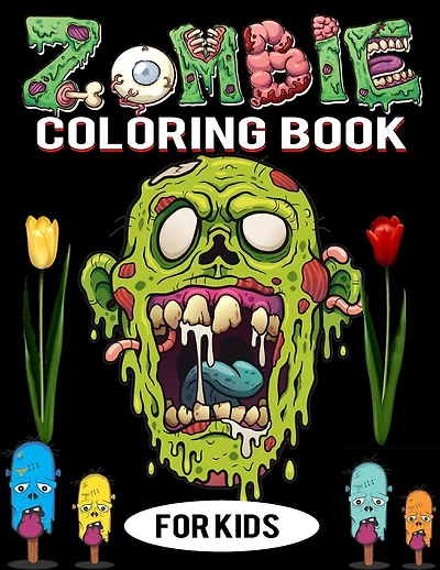 Zombie Coloring Book For Kids: Ages 3-4, 4-8 Horror Night Monsters Vampire Coloring Pages For Adults, Teenagers Boys & Girls