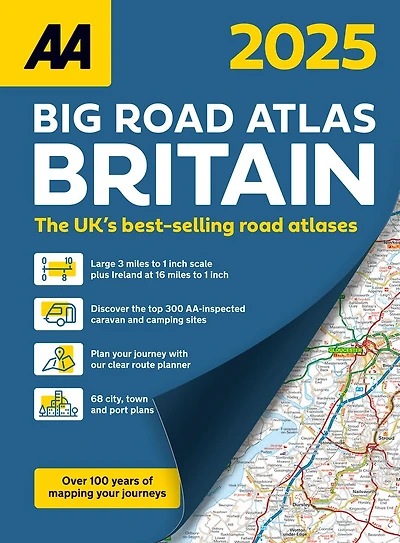 AA Big Road Atlas Britain 2025 Spiral