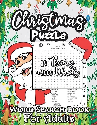 Christmas Word Search Puzzle Book For Adults: Large Print Christmas Wordsearches Activity Games For Adults. Exercise Your Brain & Nourish Your Spirit with 80 Christmas & Winter Themed Puzzles (+2000 Words). Gift for Adults and Teen Puzzlers.