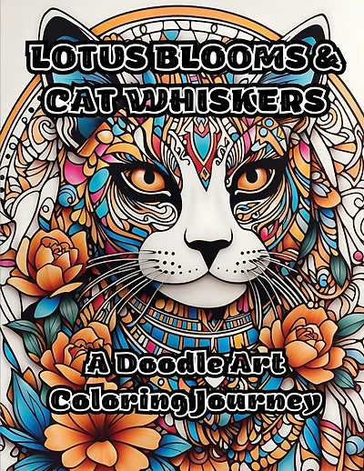 Lotus Blooms & Cat Whiskers: A Doodle Art Coloring Journey