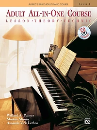 Alfred's Basic Adult All-in-One Course, Bk 1: Lesson * Theory * Technic, Comb Bound Book and CD