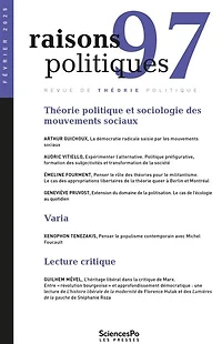 Raisons politiques, n°97. Théorie politique et sociologie des mouvements sociaux