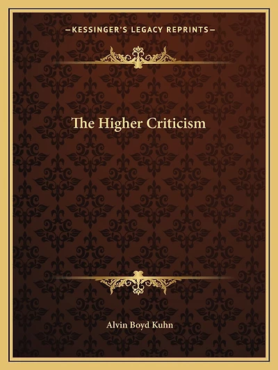 The Higher Criticism