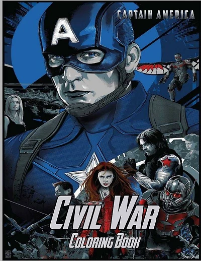 Captain America Civil War Coloring Book: Coloring Book for Kids and Adults with Fun, Easy, and Relaxing Coloring Pages