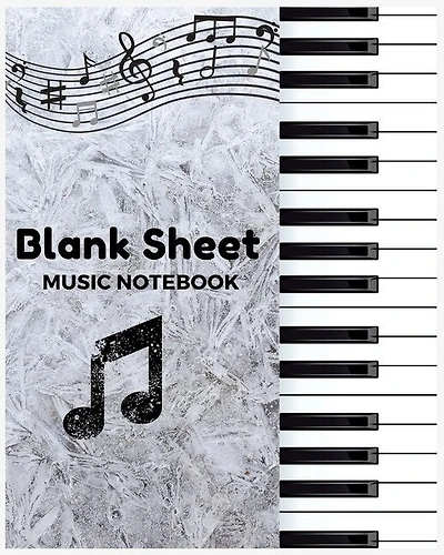 Blank Sheet Music Notebook: 8x10 Music Manuscript Paper - 100 Pages (large Print) 12 Stave Music Composition Notebook For Piano