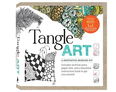 Tangle Art: A Meditative Drawing Kit: Includes Archival Pens, Paper Tiles, And A Beautiful Instruction Book To Get You Started!