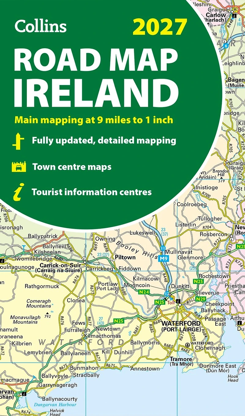 Collins Road Map of Ireland 2027 (Folded map): Clear, easy-to-read mapping
