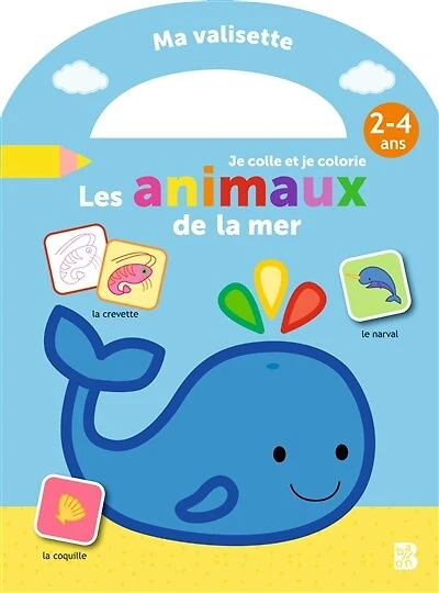 Les animaux de la mer: je colle et je colorie