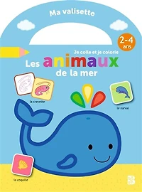 Les animaux de la mer: je colle et je colorie