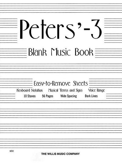 Peters' Blank Music Book (white)