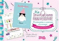 Kit invitations anniversaire: 15 cartes prêtes à customiser et à envoyer
