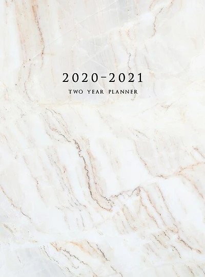2020-2021 Two Year Planner: Large Monthly Planner With Inspirational Quotes And Marble Cover (hardcover)
