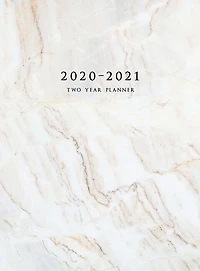 2020-2021 Two Year Planner: Large Monthly Planner With Inspirational Quotes And Marble Cover (hardcover)