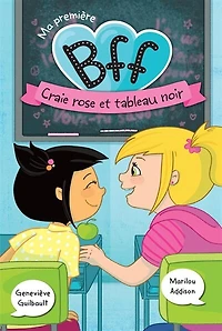 Craie rose et tableau noir