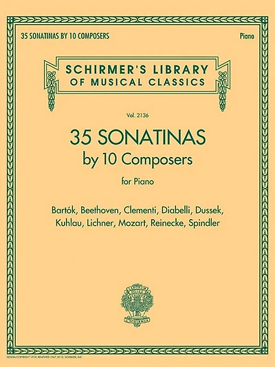 35 Sonatinas By 10 Composers For Piano: Schirmer's Library Of Musical Classics Volume 2136