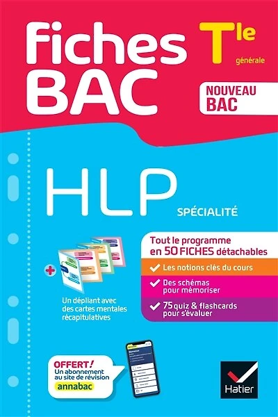 Fiches bac - HLP Tle (spécialité) - Bac 2026: tout le programme en fiches de révision détachables