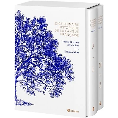 DICTIONNAIRE HISTORIQUE DE LA LANGUE FRANÇAISE 2 VOLUMES LE ROBERT (VALISETTE EN CARTON)